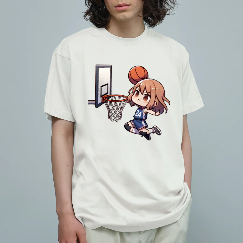 チェリモヤのガールズバスケット 04 オーガニックコットンTシャツ