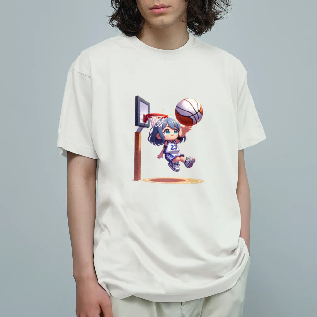 チェリモヤのガールズバスケット 05 オーガニックコットンTシャツ