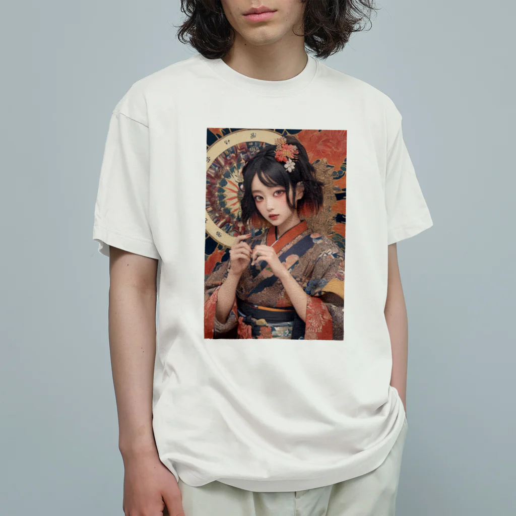 Omaniの浮世絵風美女 オーガニックコットンTシャツ