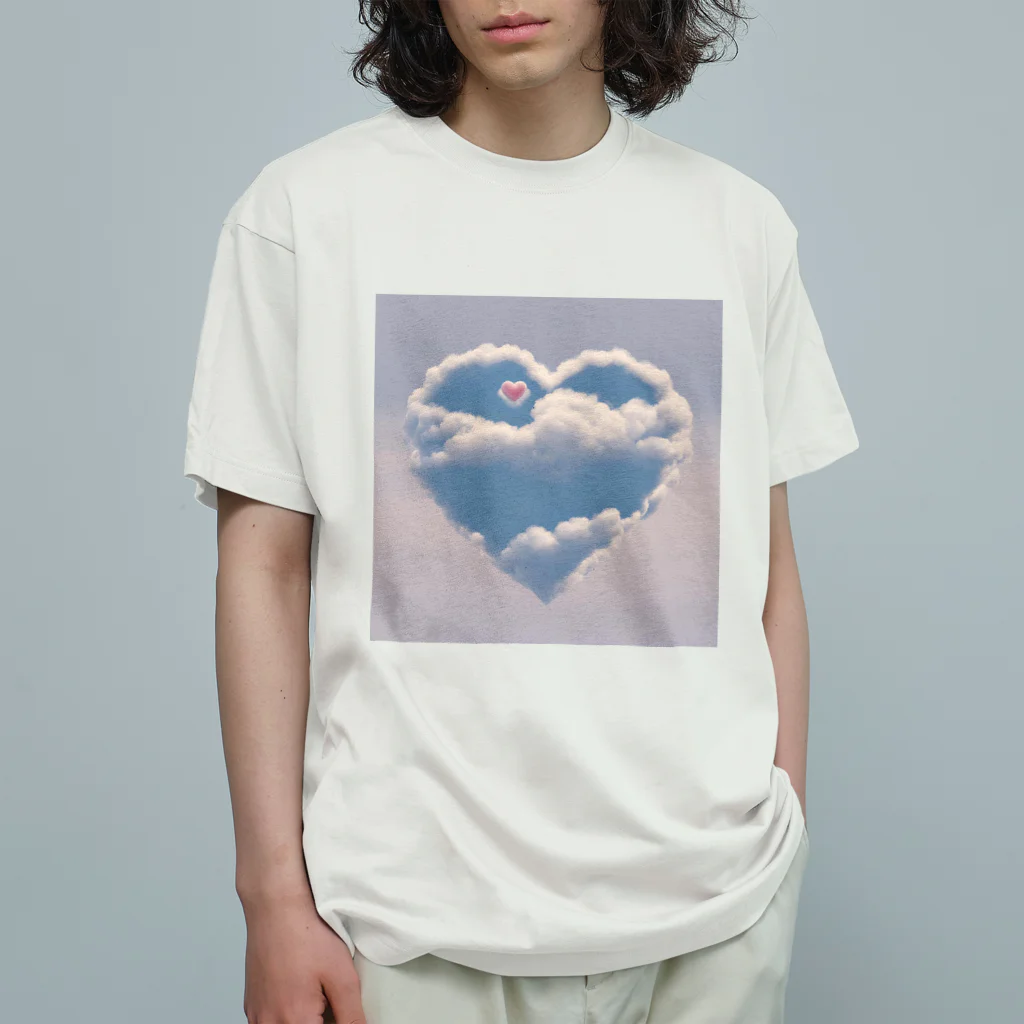 the blue seasonの愛の空模様 オーガニックコットンTシャツ