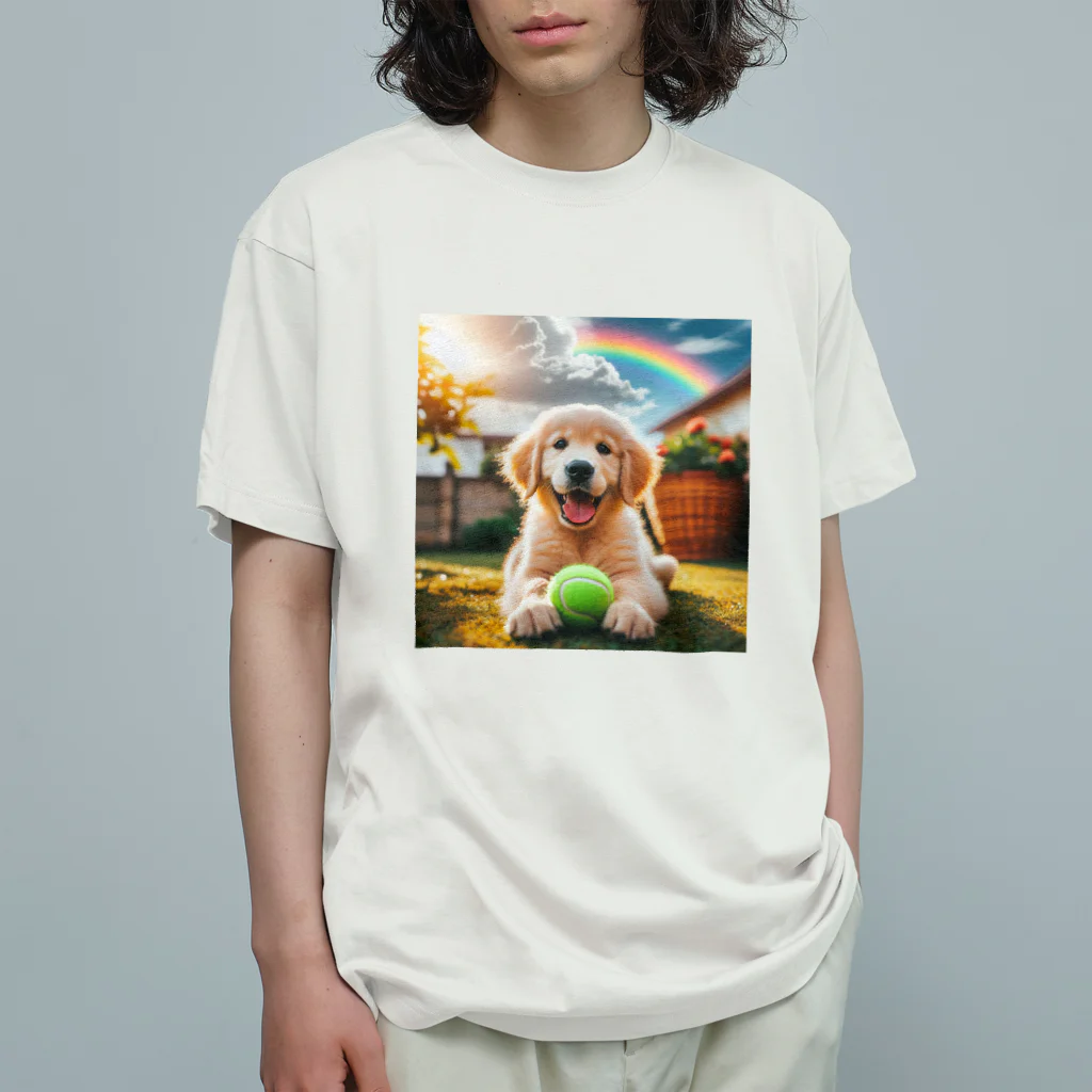 アニマルペイントの犬のグッズ Organic Cotton T-Shirt