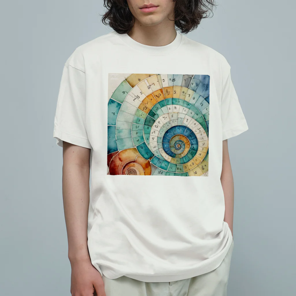 MOONのフィボナッチシリーズ Organic Cotton T-Shirt