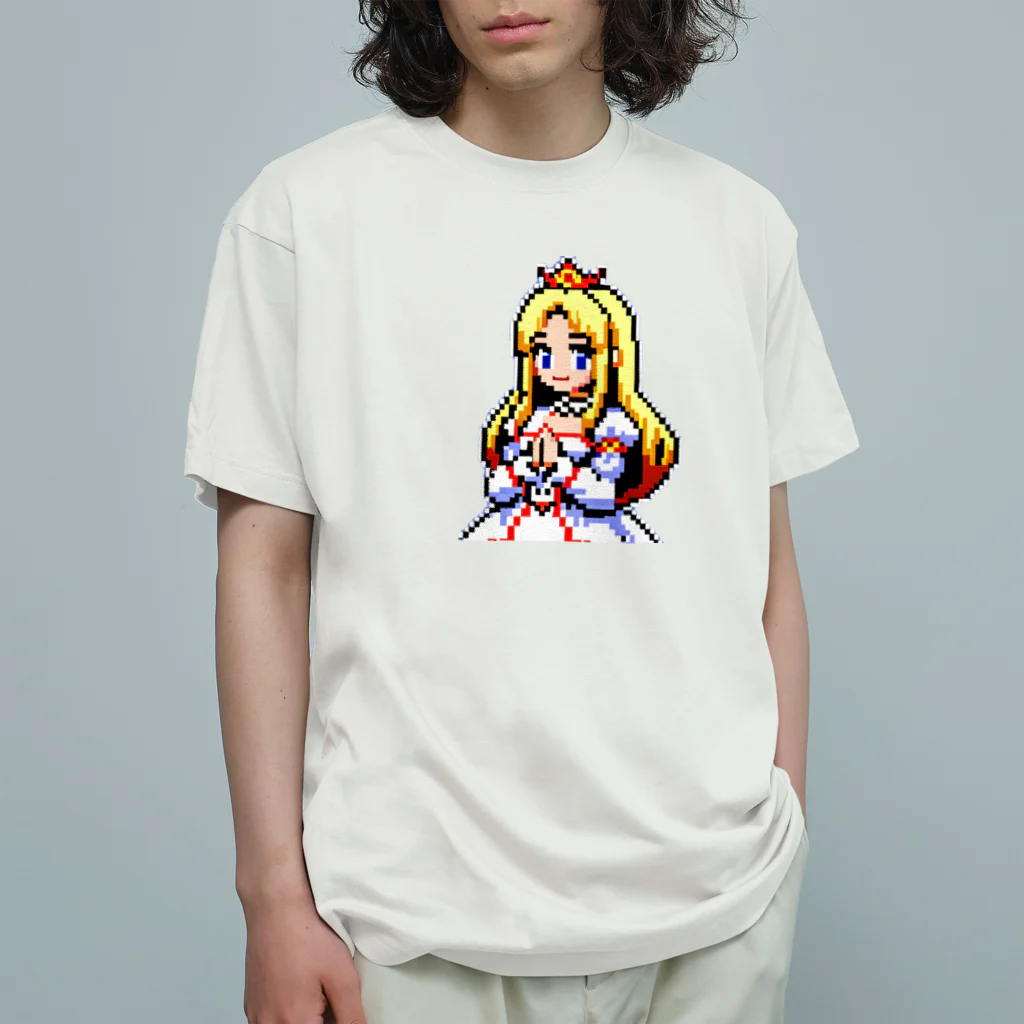 J-SHOPのピクセルアート　王女様2 Organic Cotton T-Shirt