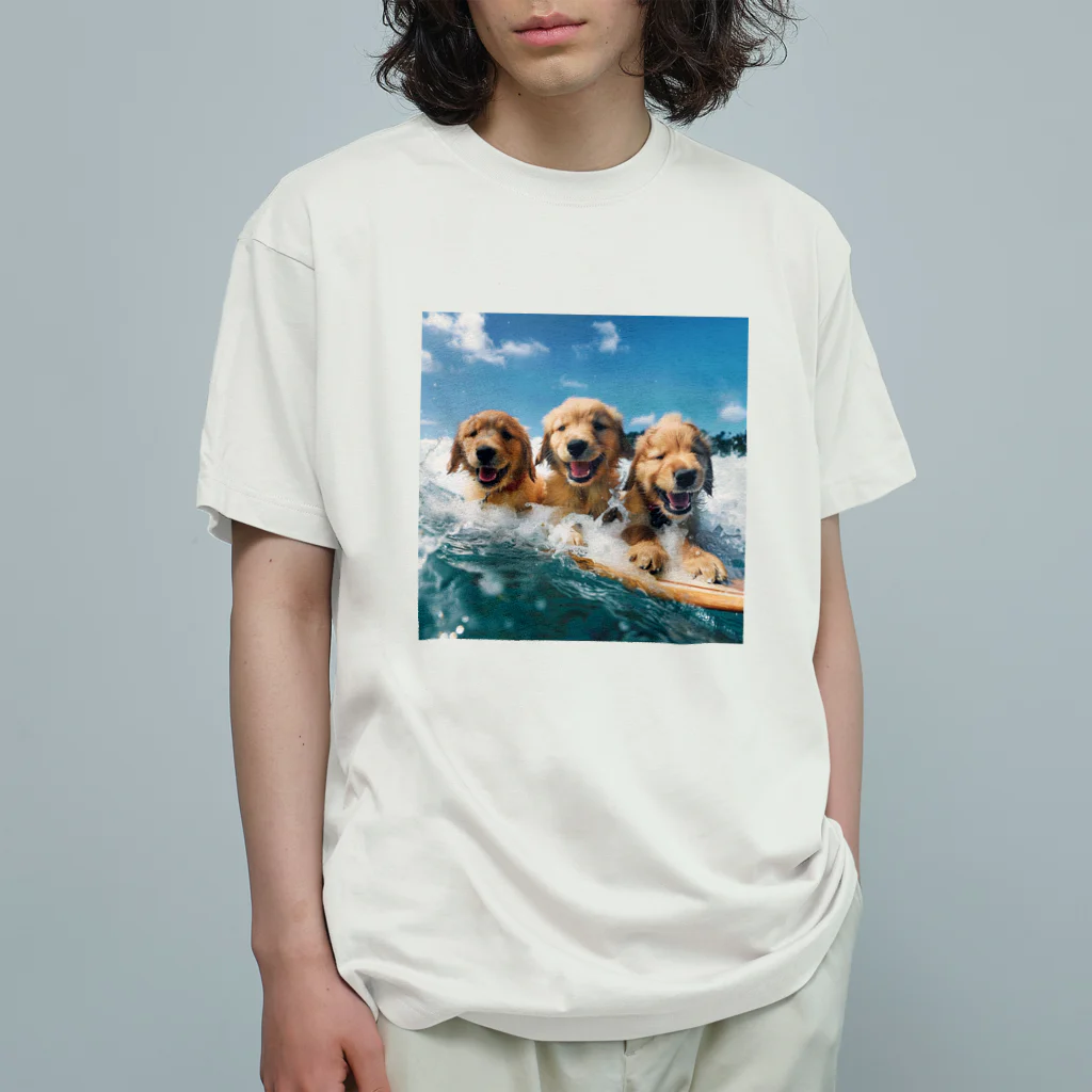 puffy licoの海街ワンワン オーガニックコットンTシャツ