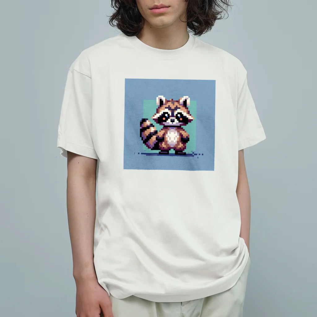 himajinseijin01のドット絵アライグマちゃんTシャツサイズ Organic Cotton T-Shirt