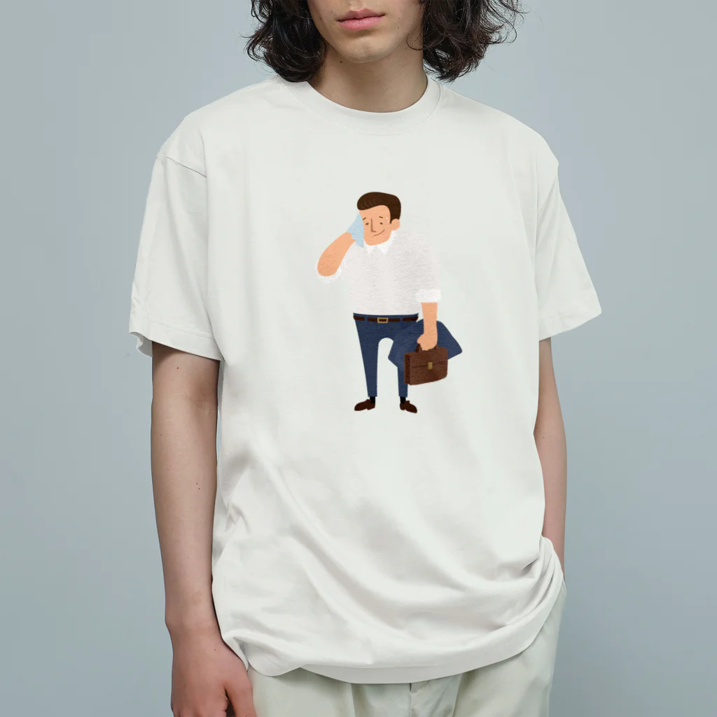 モツ煮子の汗っかきなガタイの良いサラリーマン Organic Cotton T-Shirt