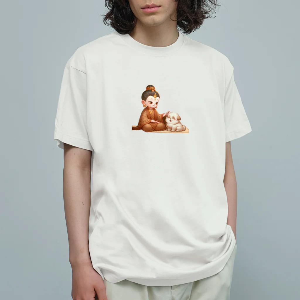BOSATUの犬と菩薩 オーガニックコットンTシャツ