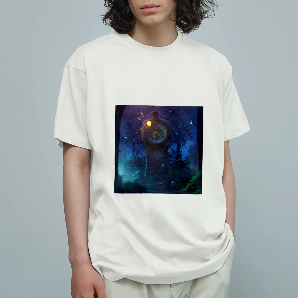 million-mindの夢幻的な時計塔 オーガニックコットンTシャツ