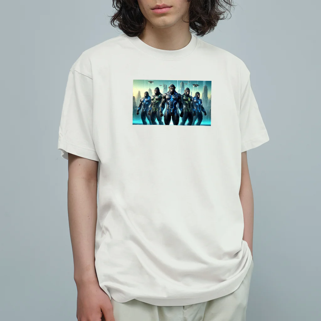 Animal_hero-457_AsukaYamamotoの未来のヒーローに変身したゴリラ Organic Cotton T-Shirt