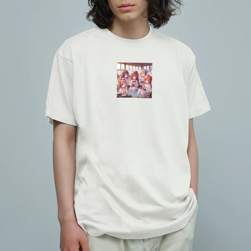 SWQAの温泉を楽しむ女子 Organic Cotton T-Shirt