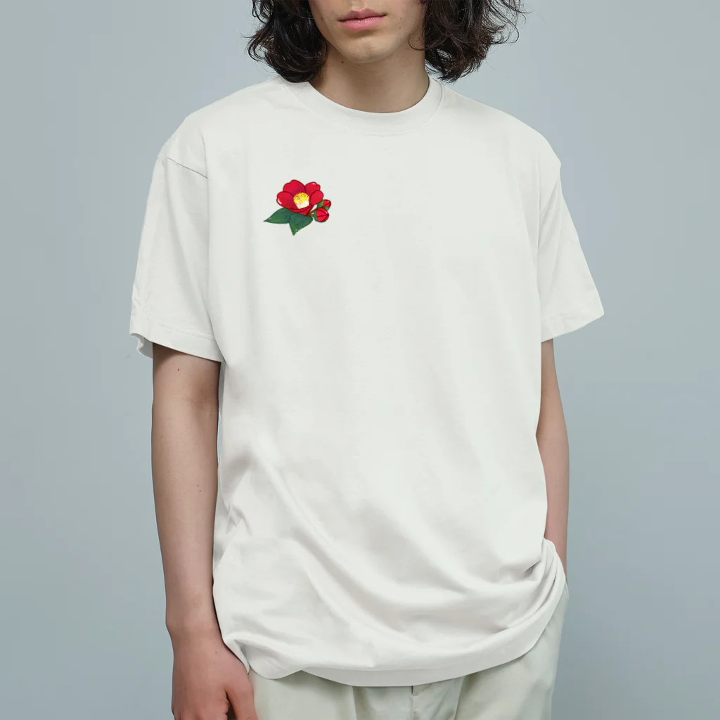 綾錦工房 りこりすの三味線 -雪月花- 【椿】 Organic Cotton T-Shirt