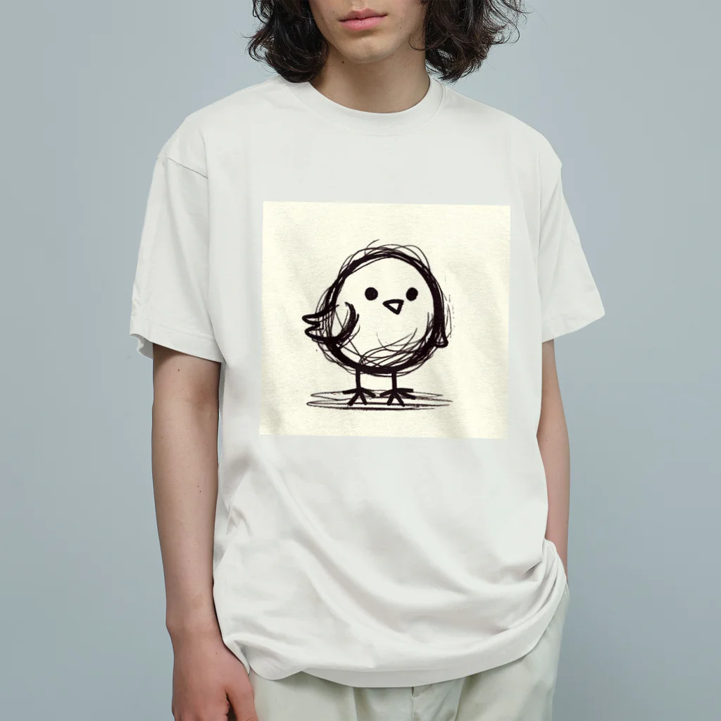 m aのてがきひよこのピピ オーガニックコットンTシャツ