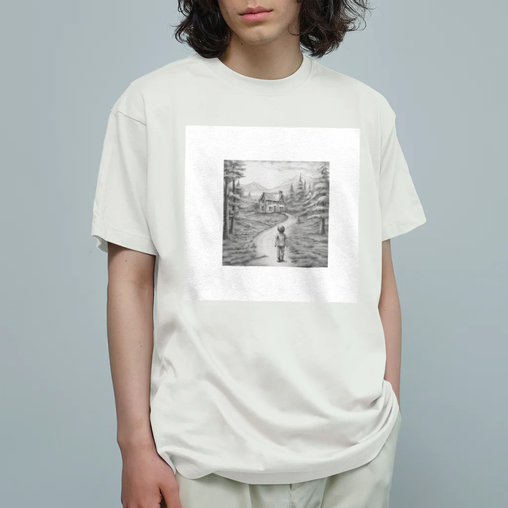 3児のズボラ母ちゃんの森へ Organic Cotton T-Shirt