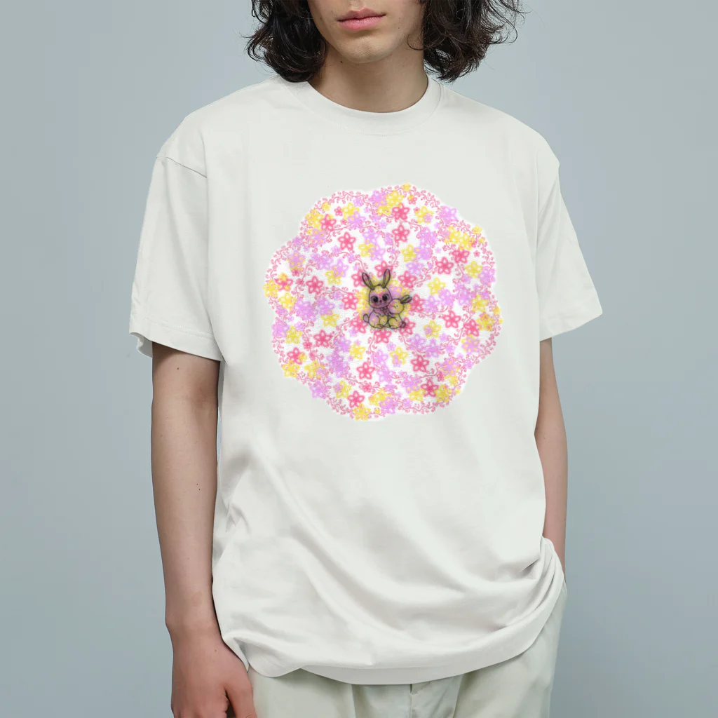 Happyーpop28c🎵のLOVEラビット🐰　PONPUS114 Organic Cotton T-Shirt