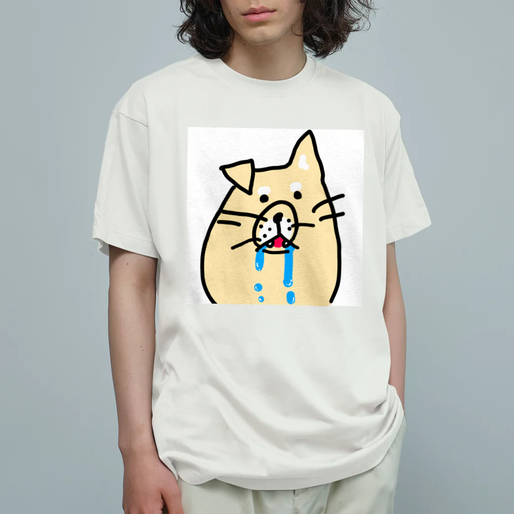 ビビりな番犬くんのビビりな番犬くん オーガニックコットンTシャツ