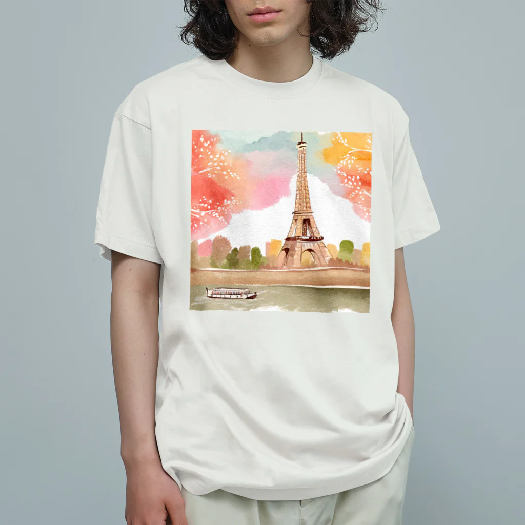 tyu-ripuのparis spring Organic Cotton T-Shirt