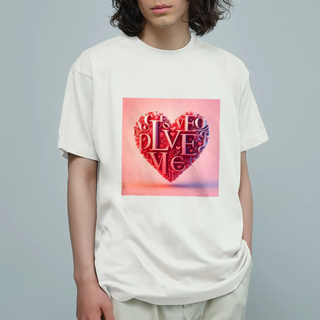 8kn356231のハート Organic Cotton T-Shirt