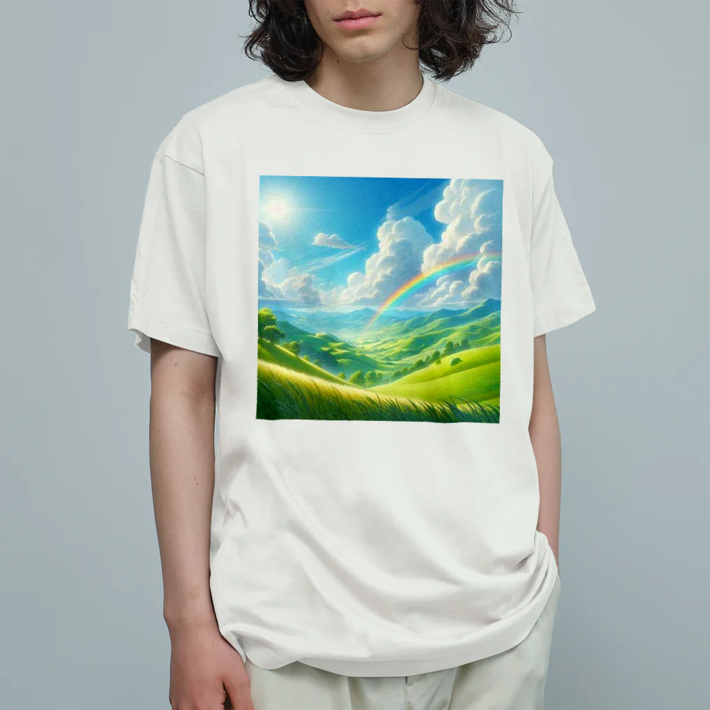 Rパンダ屋の「美しい緑の風景」グッズ Organic Cotton T-Shirt