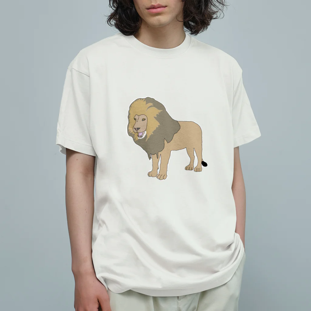 治水(kou×ken=Design)のワイルドライオン Organic Cotton T-Shirt