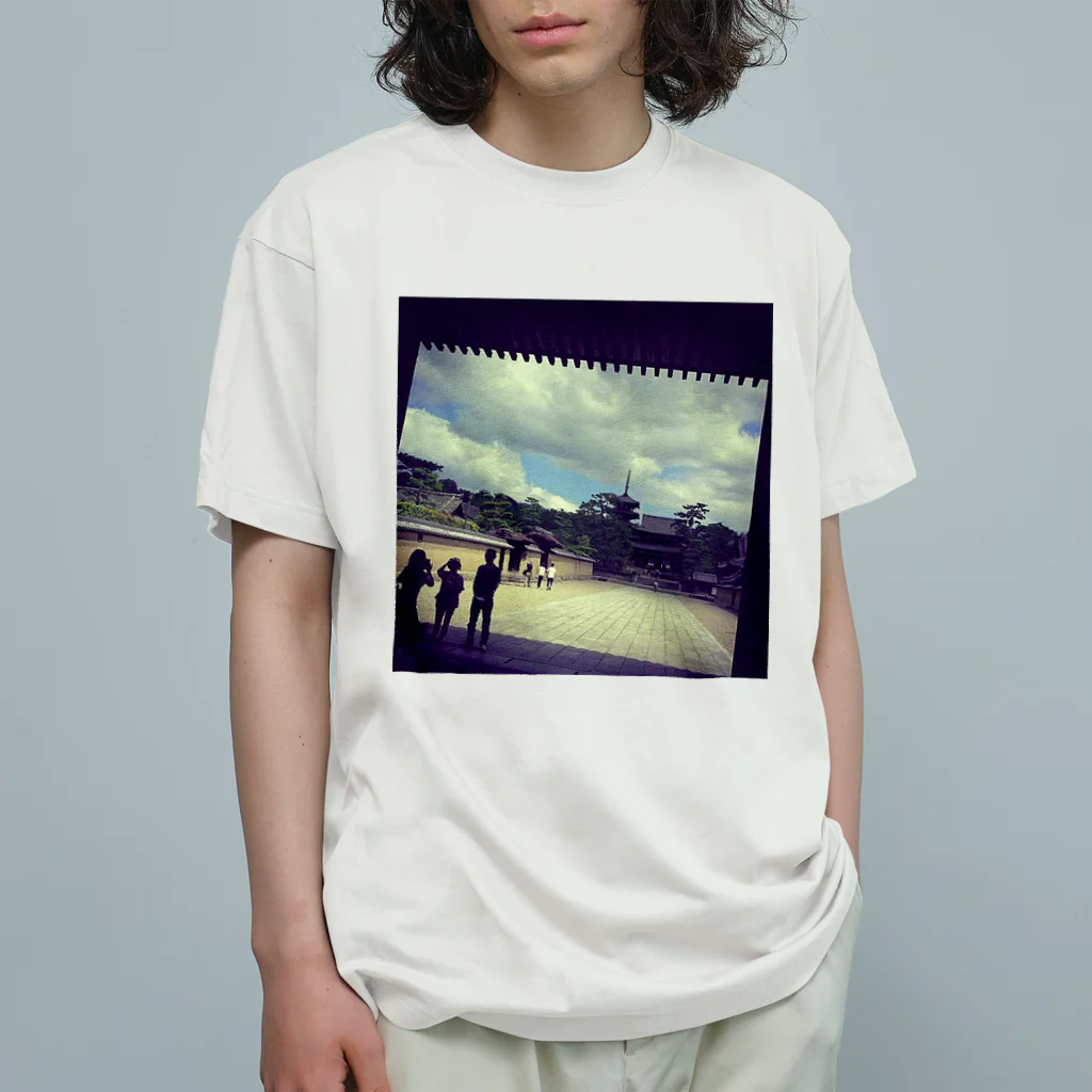 ならばー地亜貴(c_c)bの世界遺産「法隆寺」 オーガニックコットンTシャツ