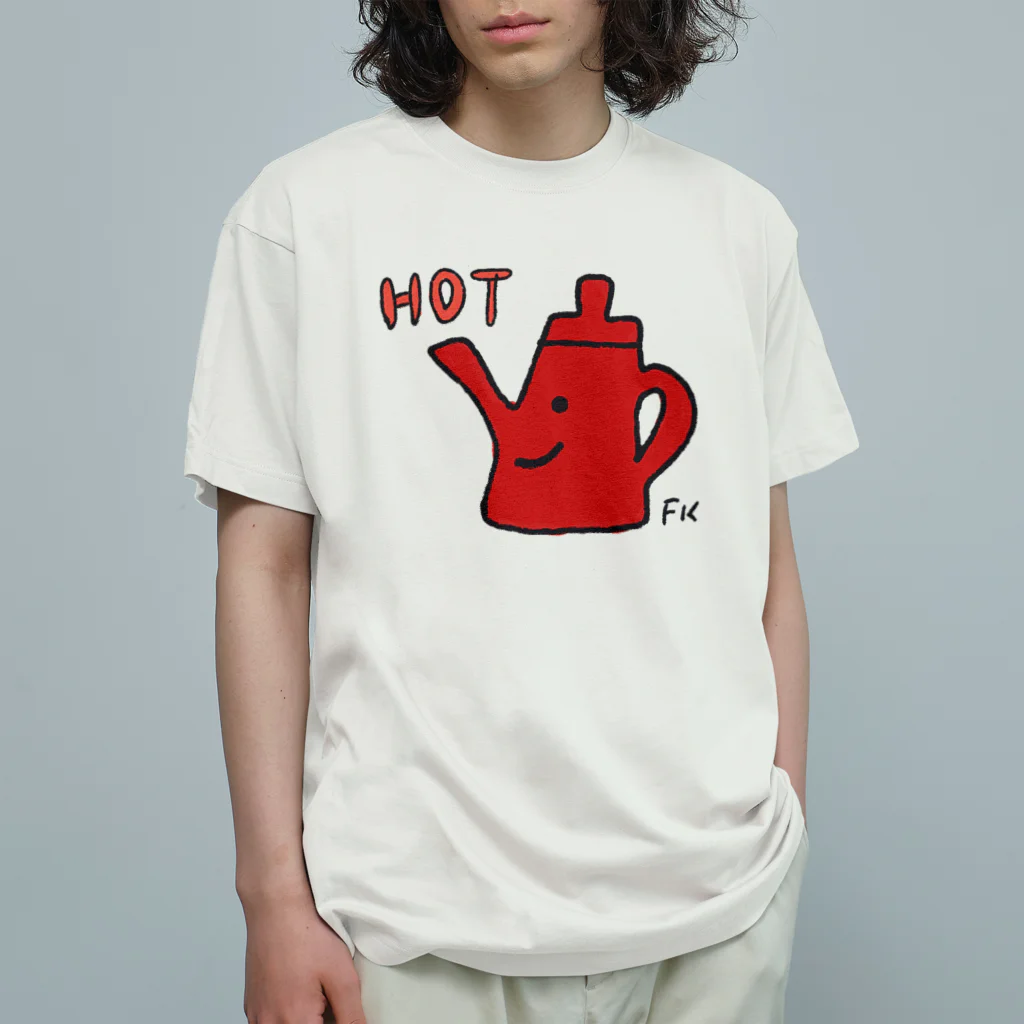 TOMORUFUのRED HOT KETTLE オーガニックコットンTシャツ