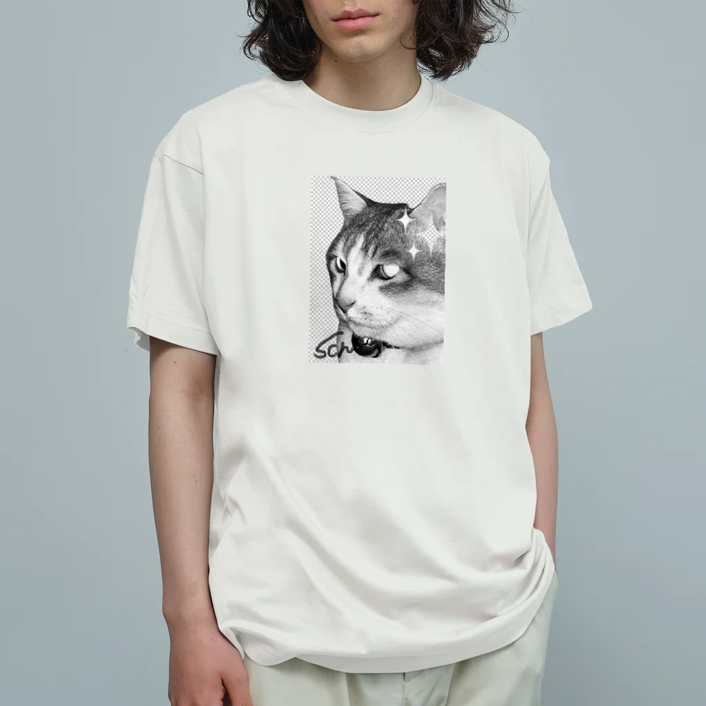 shirocha-nekoclubのきらりビーム オーガニックコットンTシャツ