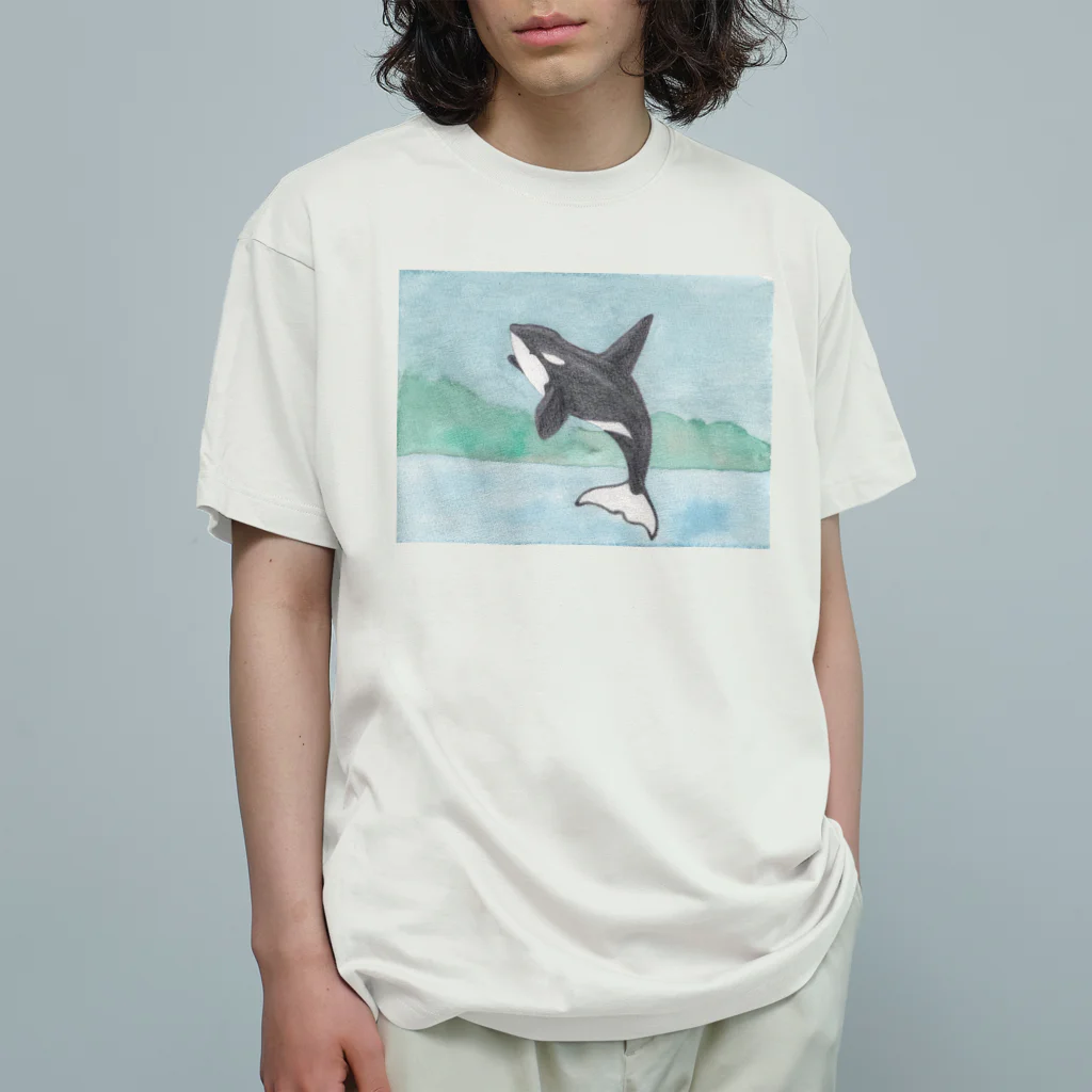 つぎのシャチ オーガニックコットンTシャツ