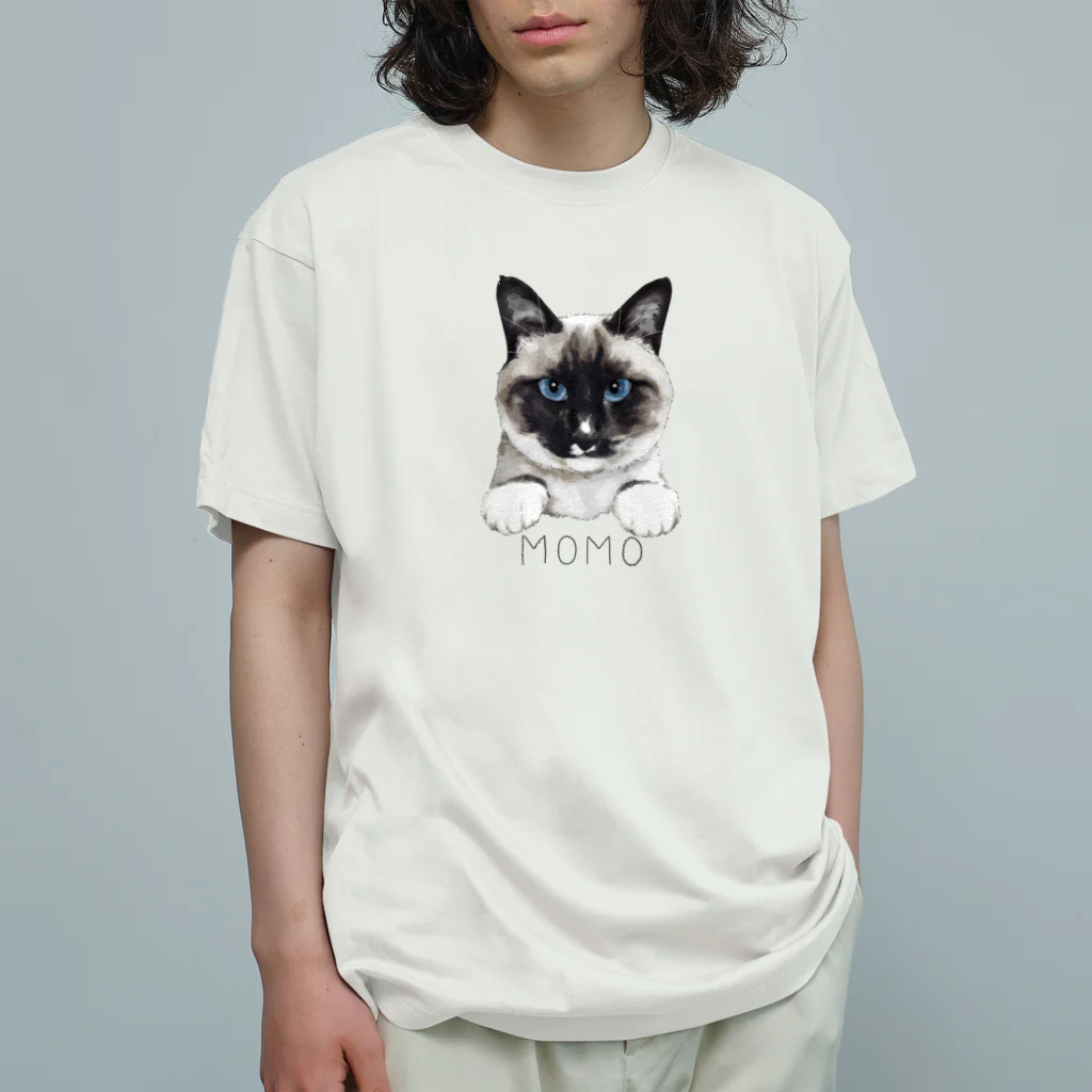 みきぞーん｜保護猫 ミッキー画伯と肉球とおともだちのmomo Organic Cotton T-Shirt