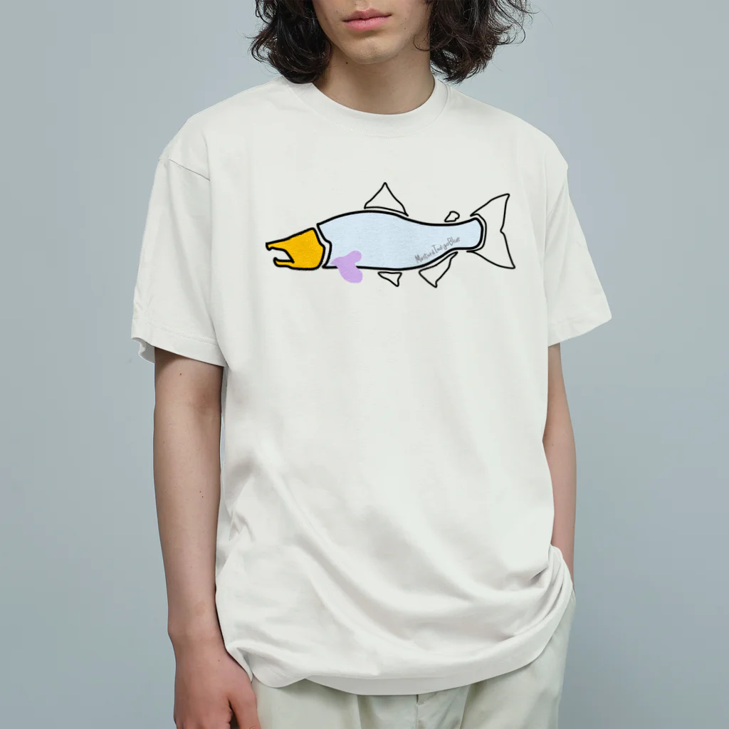 Mustard_Indigo_Blueのサーモン×イエローヘッド Organic Cotton T-Shirt