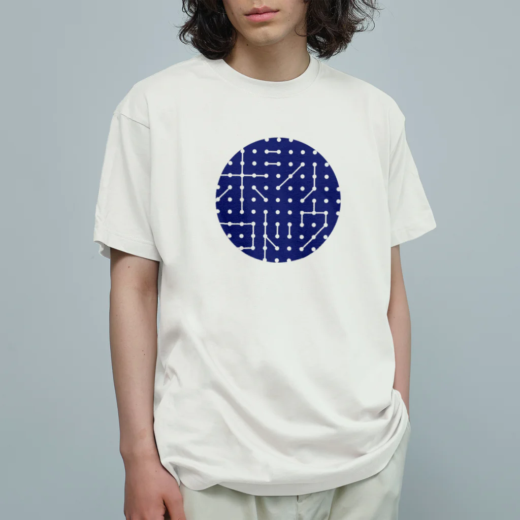 DiGiBEATのDot Line Logo -ホシノコドウ- オーガニックコットンTシャツ