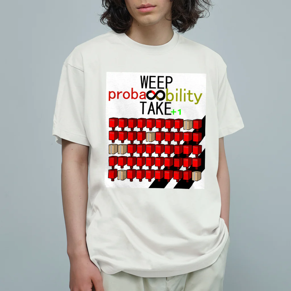 HADAKAGEKKO(WEEP＆TAKE)のWEEP＆TAKE probability オーガニックコットンTシャツ
