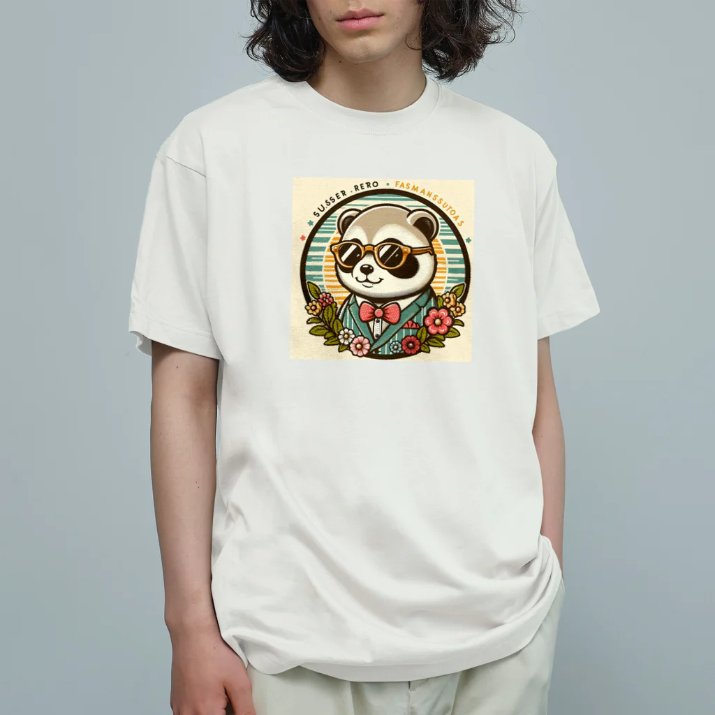 KAWAII SHOPのOSHARE RACCOON オーガニックコットンTシャツ