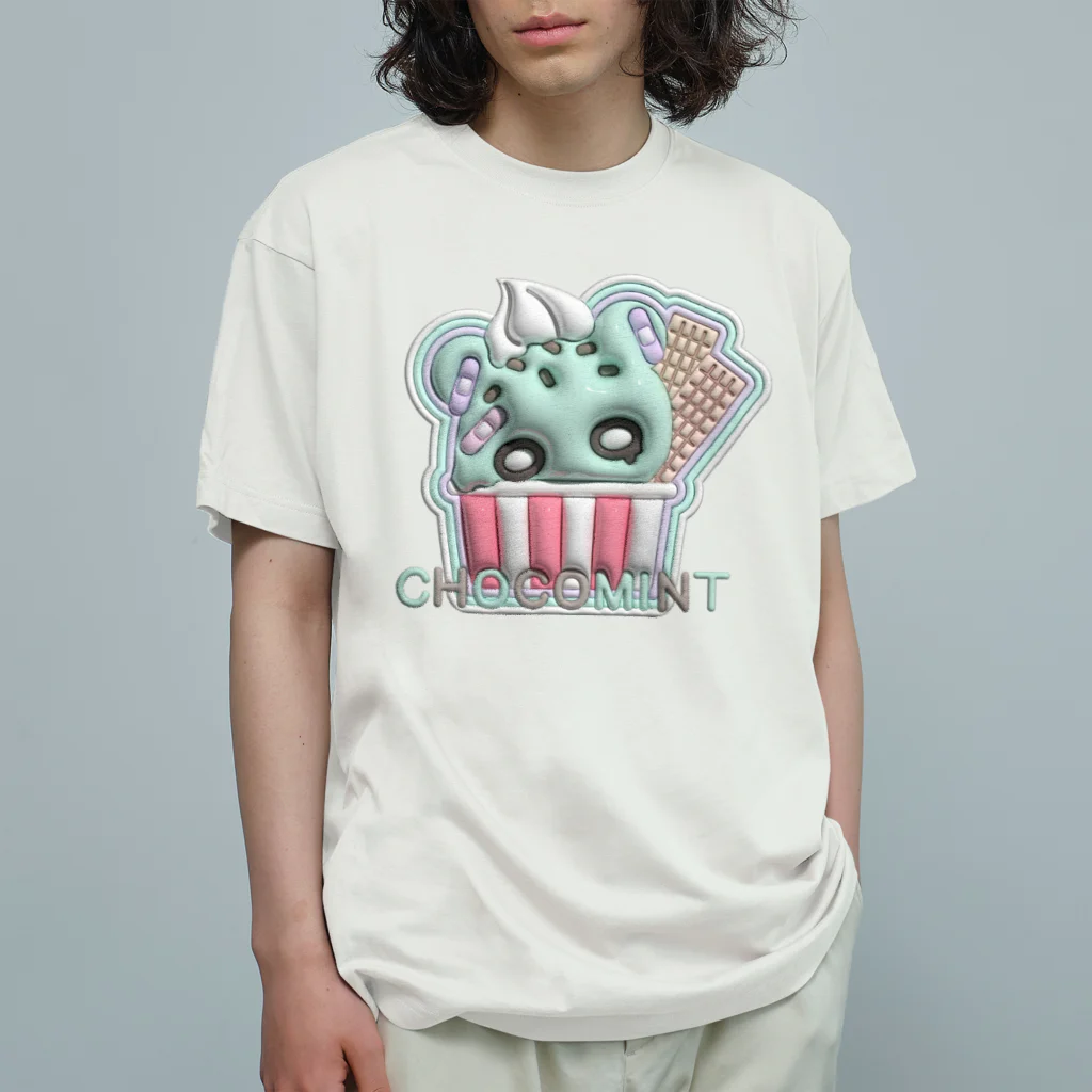 8.7のちょこみんとくまさん Organic Cotton T-Shirt