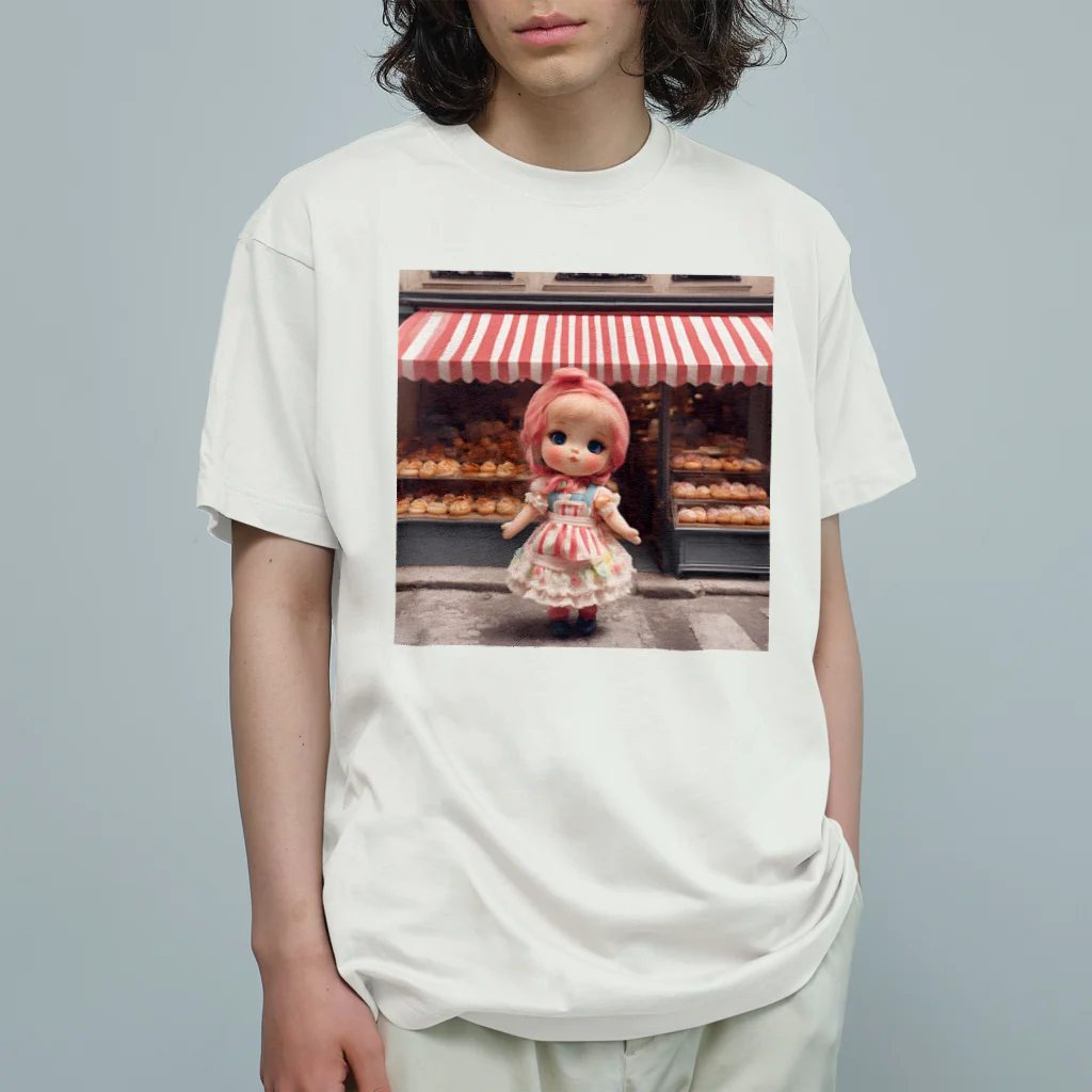 HOSHI-TANEKO🌠の🥐ブーランジェリー🍞女の子🌺 Organic Cotton T-Shirt