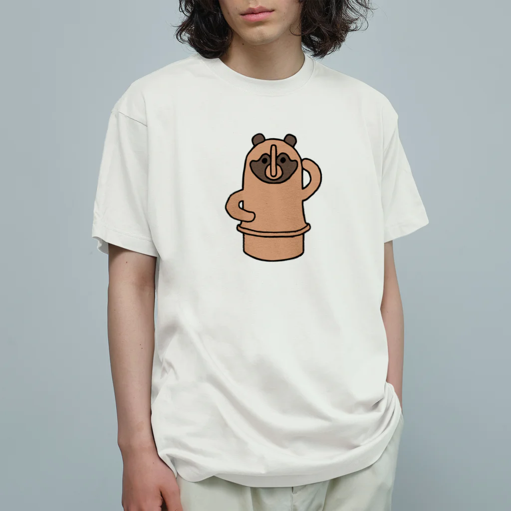 tanuki_msの埴輪タヌキ Organic Cotton T-Shirt