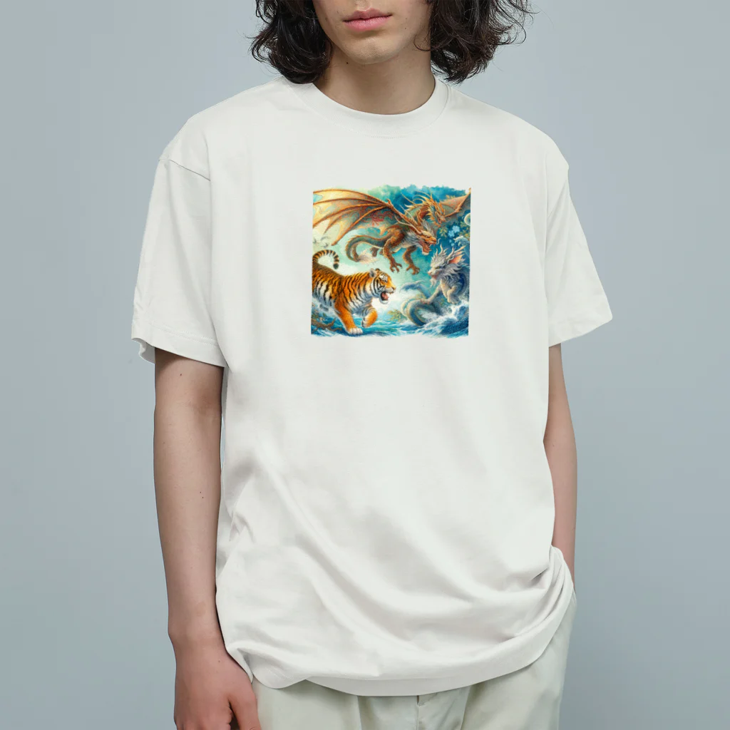 momonekokoの異世界の戦い オーガニックコットンTシャツ