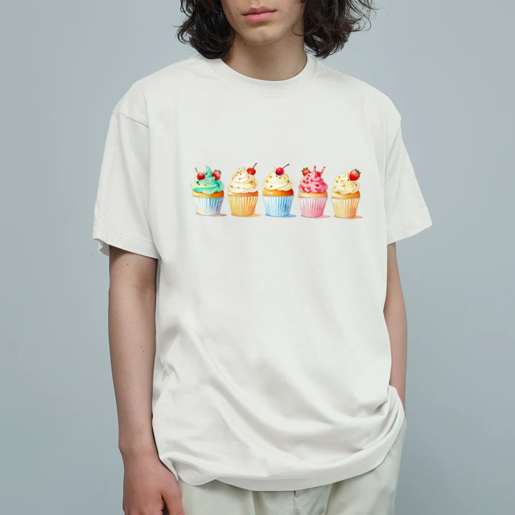 AMA14のカラフルなカップケーキ🧁 Organic Cotton T-Shirt