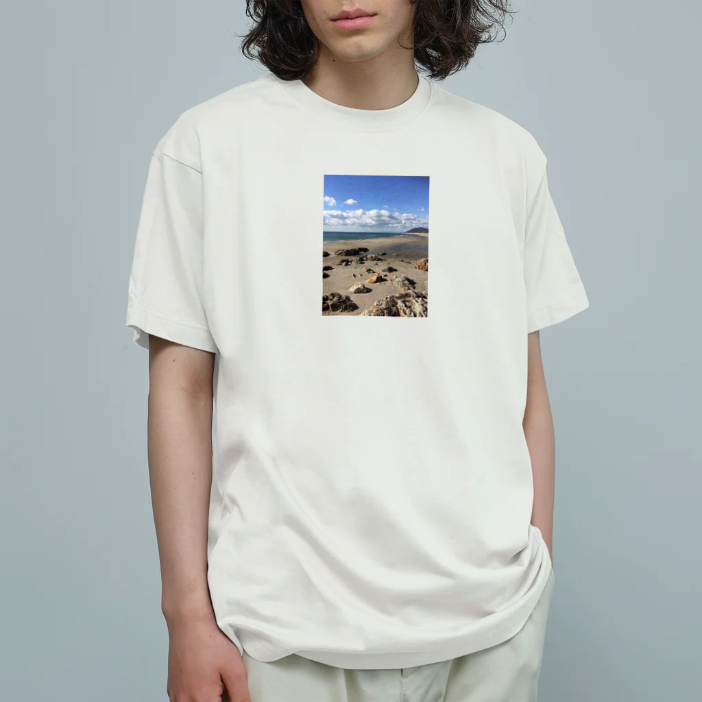 G-EICHIS_Groupの夏の海岸 オーガニックコットンTシャツ