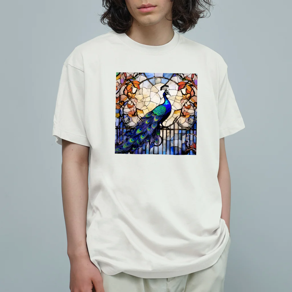 タカヤマ・サイトの絢爛豪華・孔雀 Organic Cotton T-Shirt