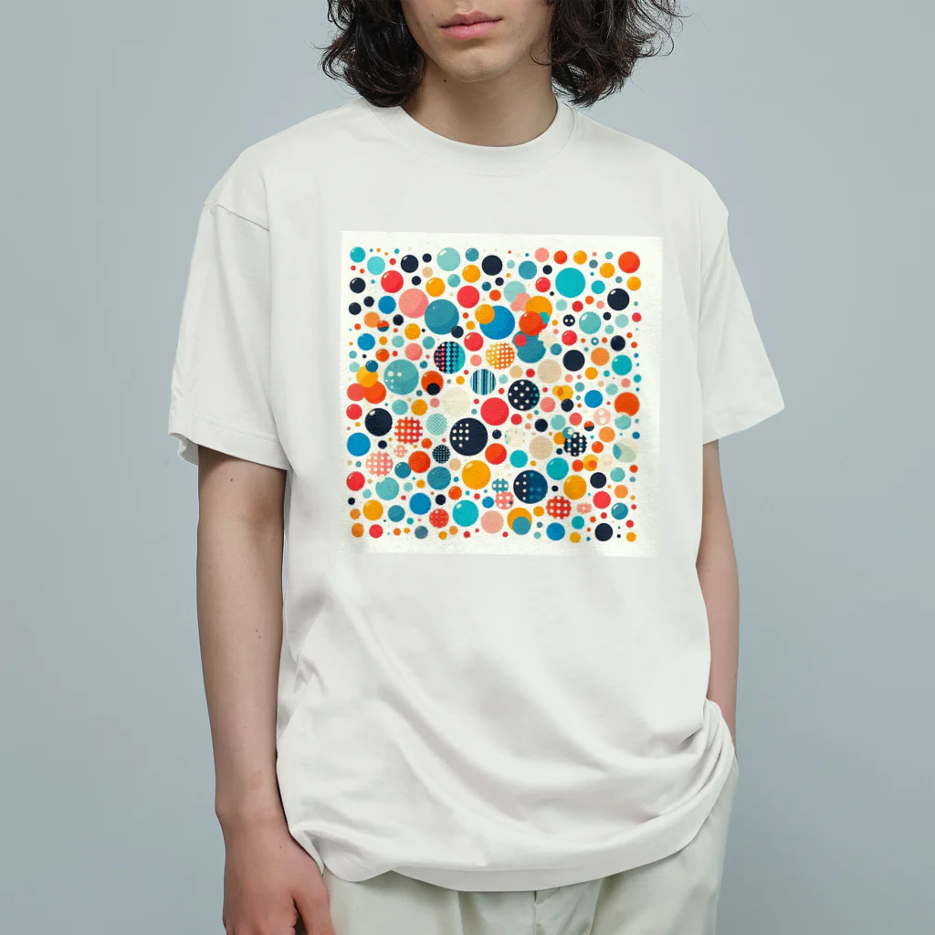 何でもありデザインの水玉模様 Organic Cotton T-Shirt