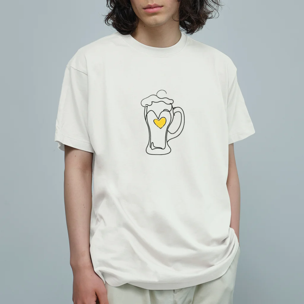 A-Kdesignのbeer love① Organic Cotton T-Shirt