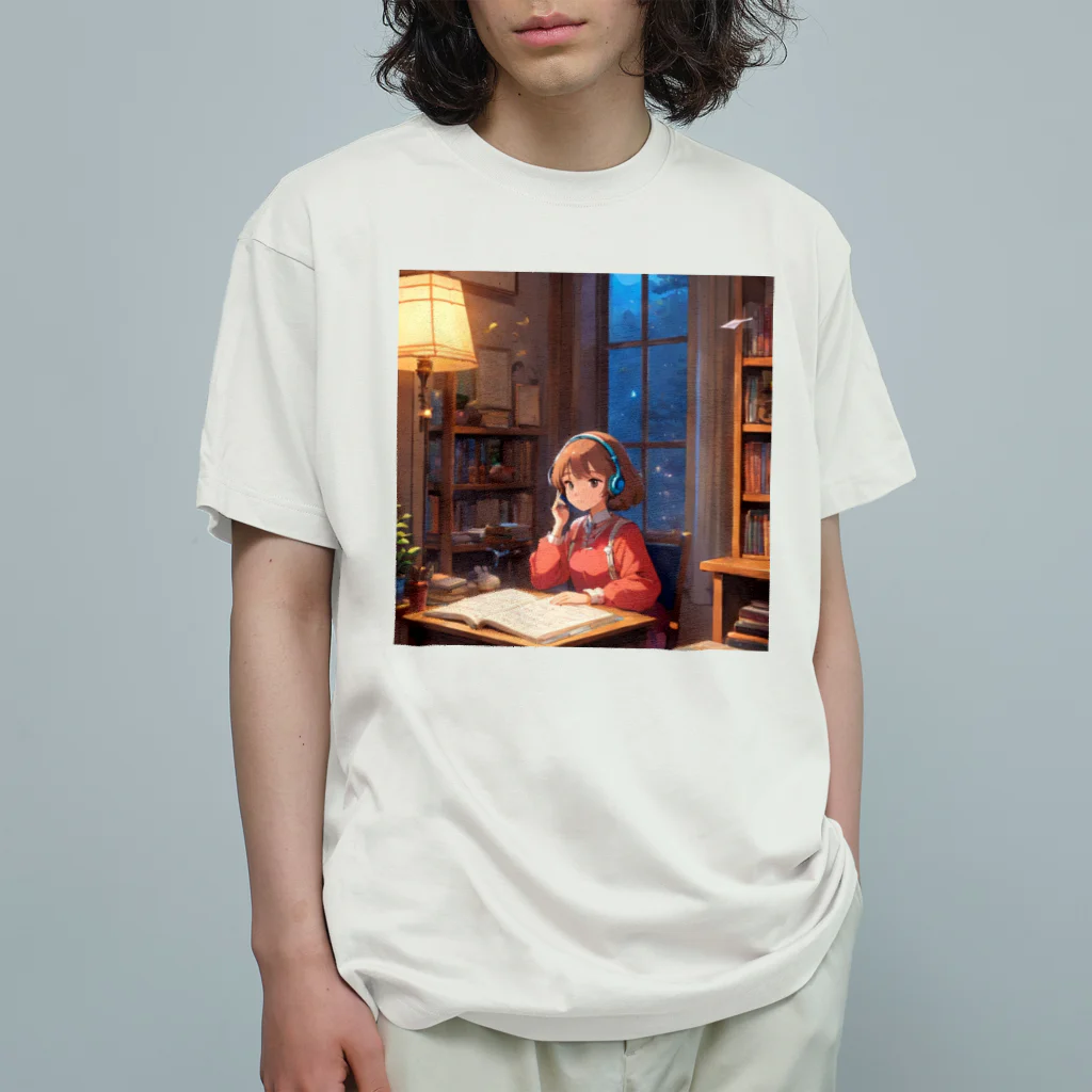 ハッピーハッピープラザ！のlo-fi girl オーガニックコットンTシャツ