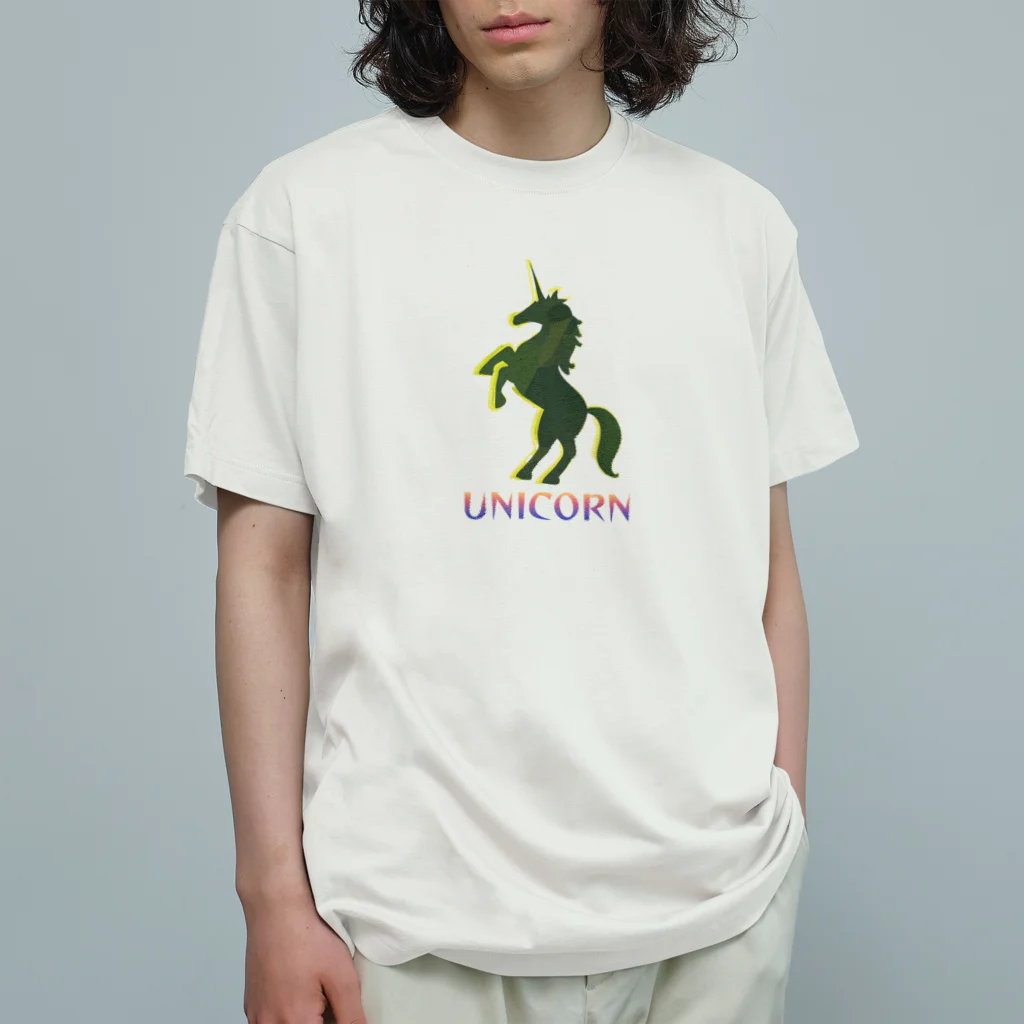 chan-takehaniのユニコーンシンボル オーガニックコットンTシャツ