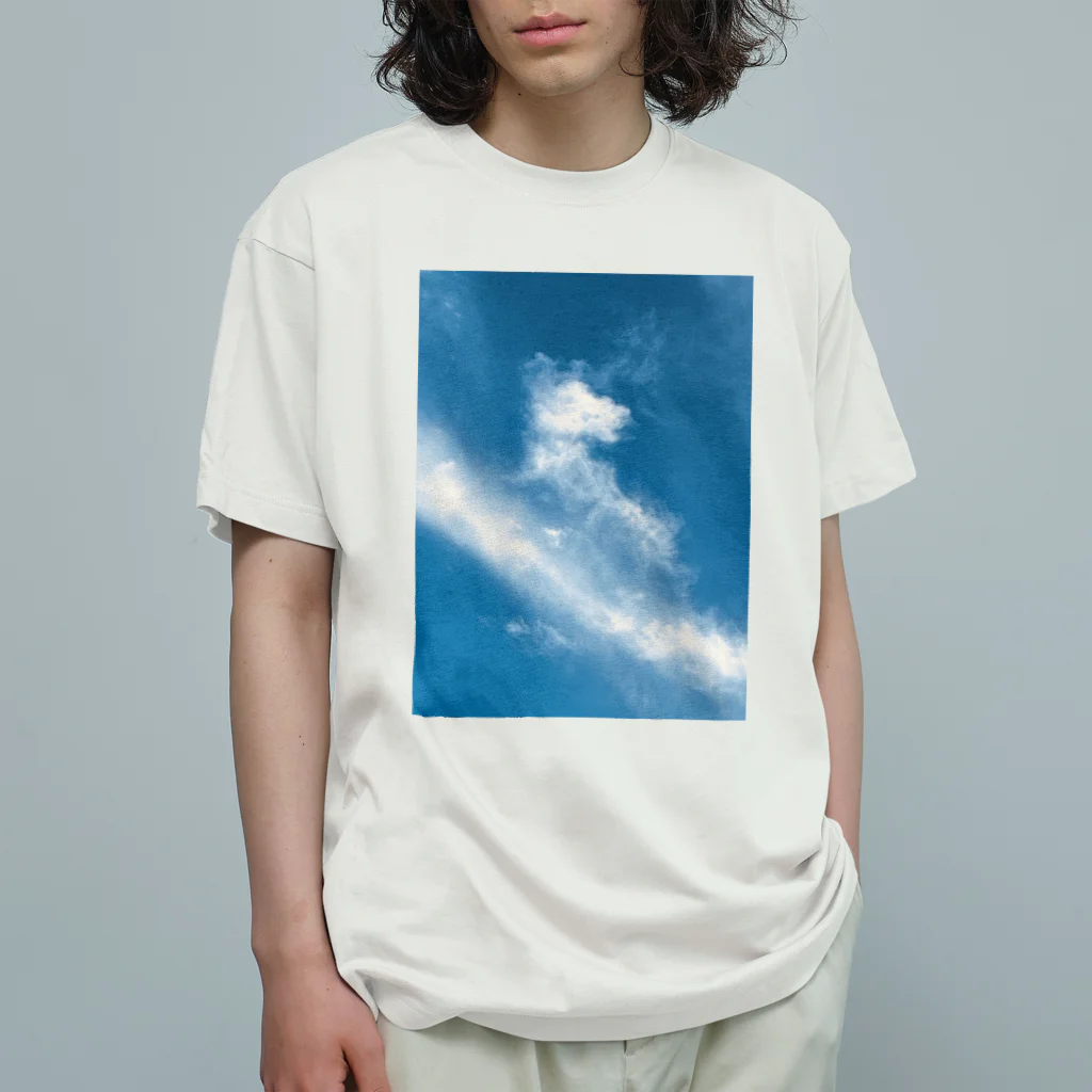 IMABURAIのClimbing the clouds オーガニックコットンTシャツ