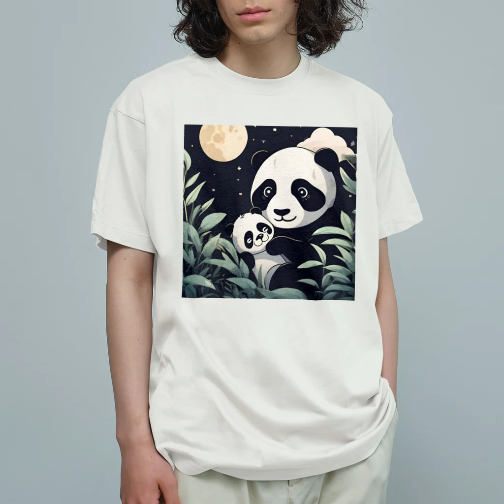 はちみつあめの親子でお月見 Organic Cotton T-Shirt