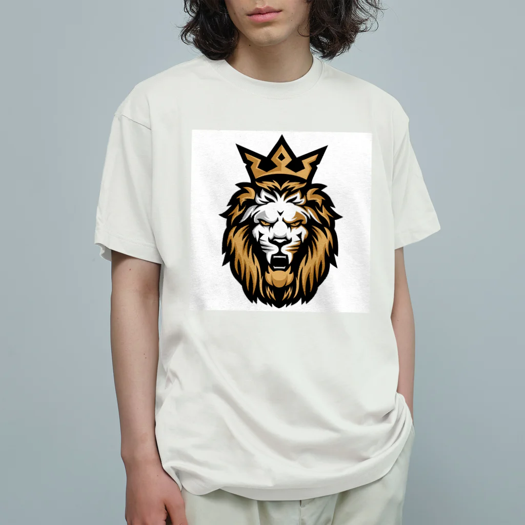 アニマル宮殿の王者ライオン Organic Cotton T-Shirt