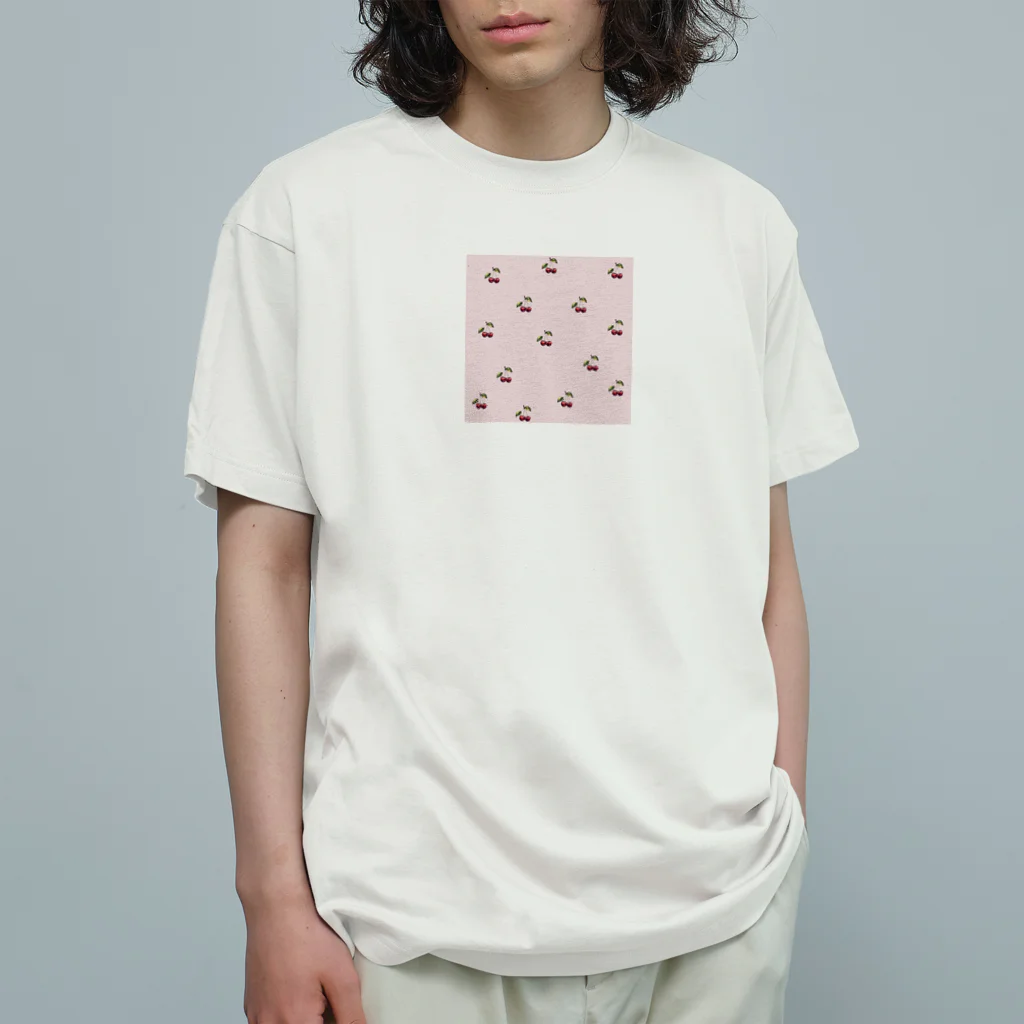 Giraffeinkのさくらんぼ Organic Cotton T-Shirt