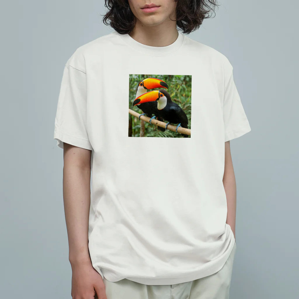 urako77のオニオオハシ求愛 Organic Cotton T-Shirt