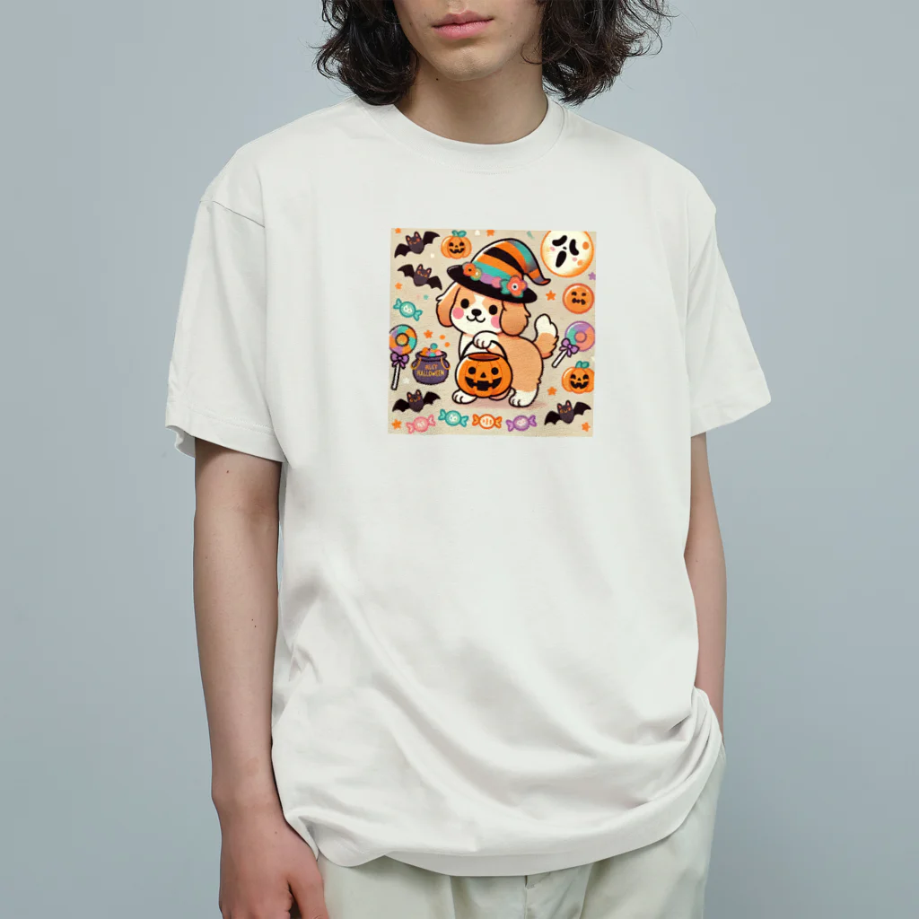 あとりえmignonのハロウィンドッグ Organic Cotton T-Shirt