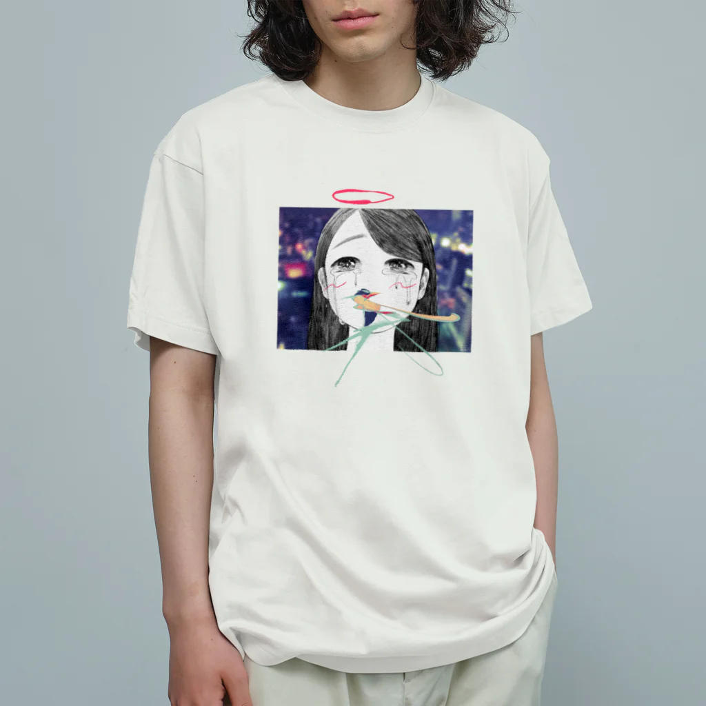 にくまん子のそれは天使も泣くわな～ Organic Cotton T-Shirt